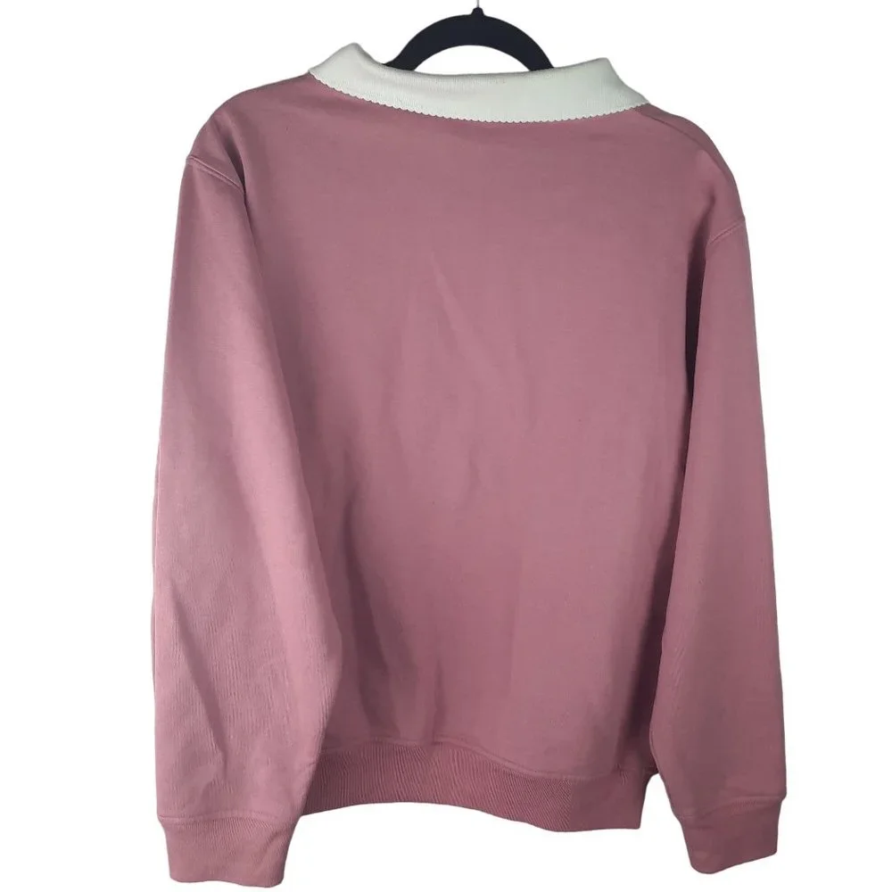 Vintage Hasting & Smith Pink Christmas Embroidered Sweatshirt - Picture 3 of 13